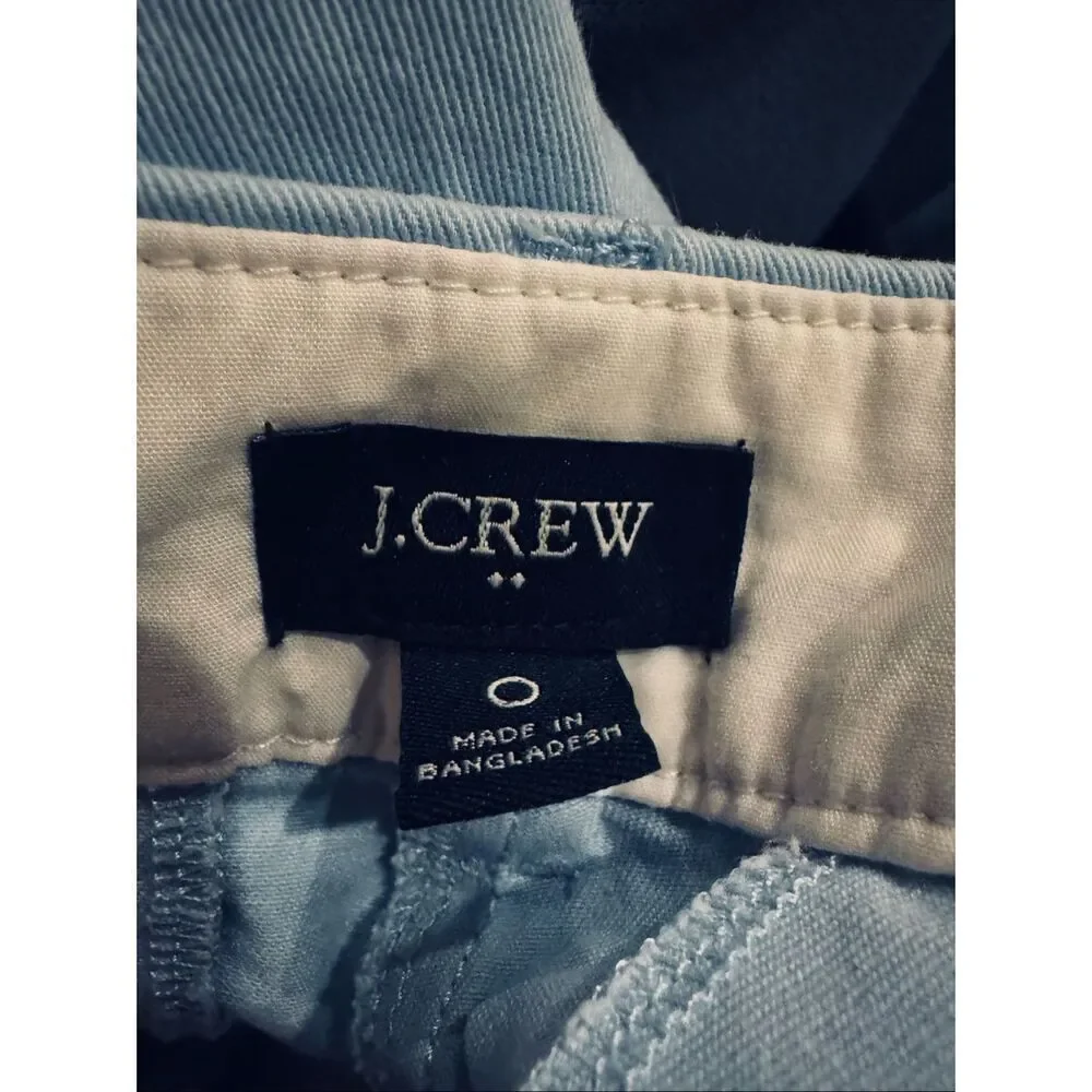 J.Crew Light Blue Chino Shorts Size 0 3” Inseam Cotton Preppy Summer